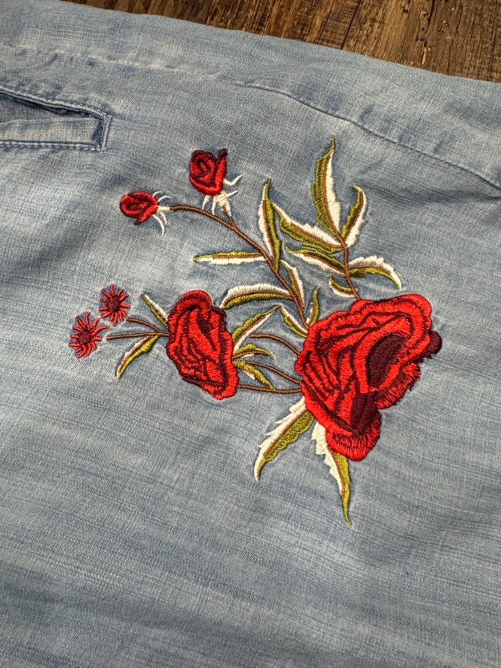 🔴SOLD🔴Dex Embroidered Denim Dress - Picture 4 of 4